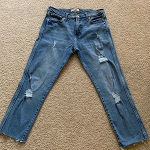 WOMENS GAP HIGH RISE SLIM STRAIGHT JEANS